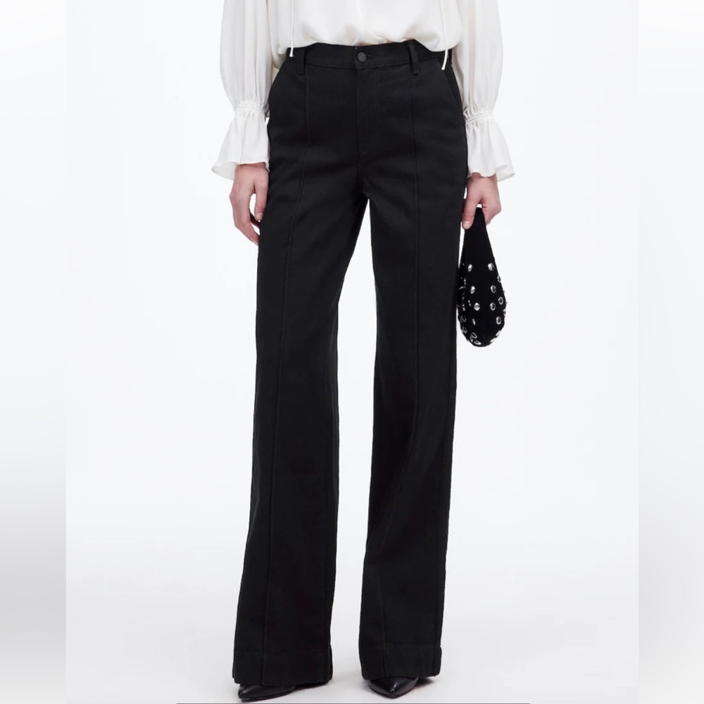 Madewell Black Super Wide-Leg Trouser Jeans
